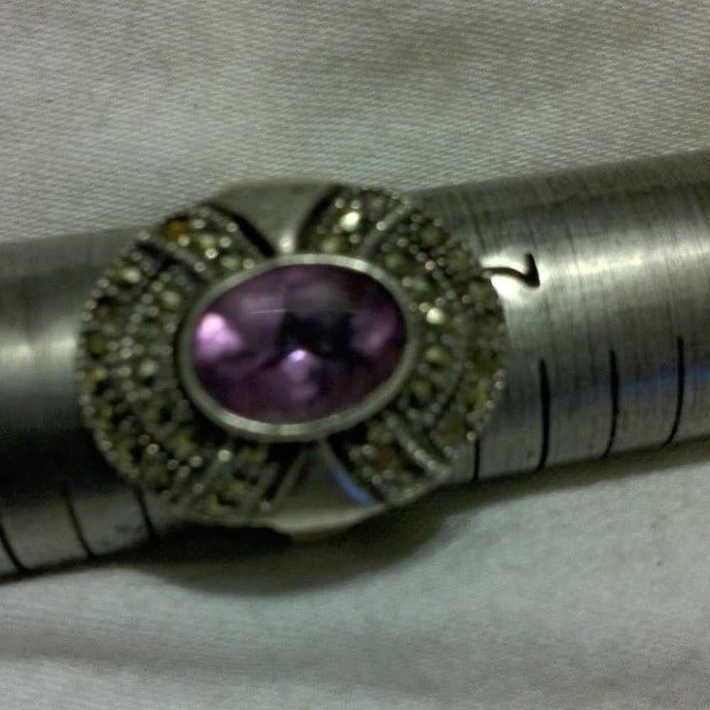 Sterling silver and amethyst Bracelet and ring - image 3