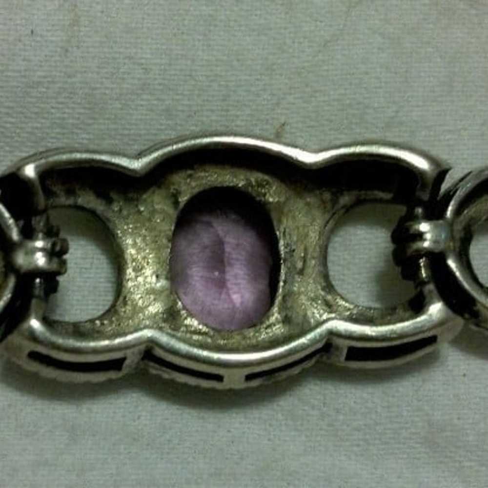 Sterling silver and amethyst Bracelet and ring - image 4