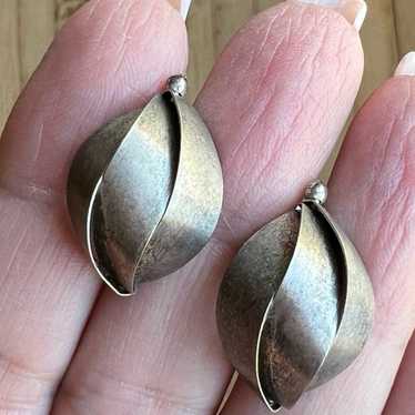 Unique Vintage Sterling Silver Earrings - image 1