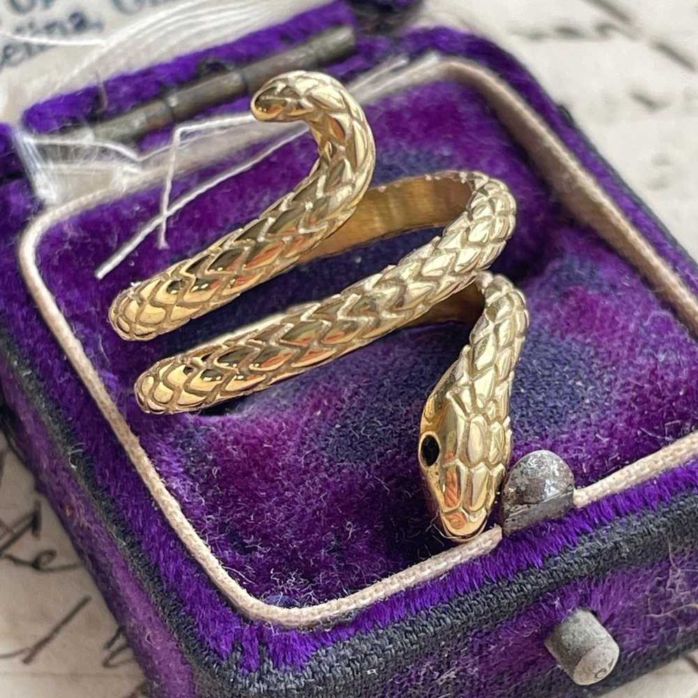 Vintage Styled Snake Ring - image 2