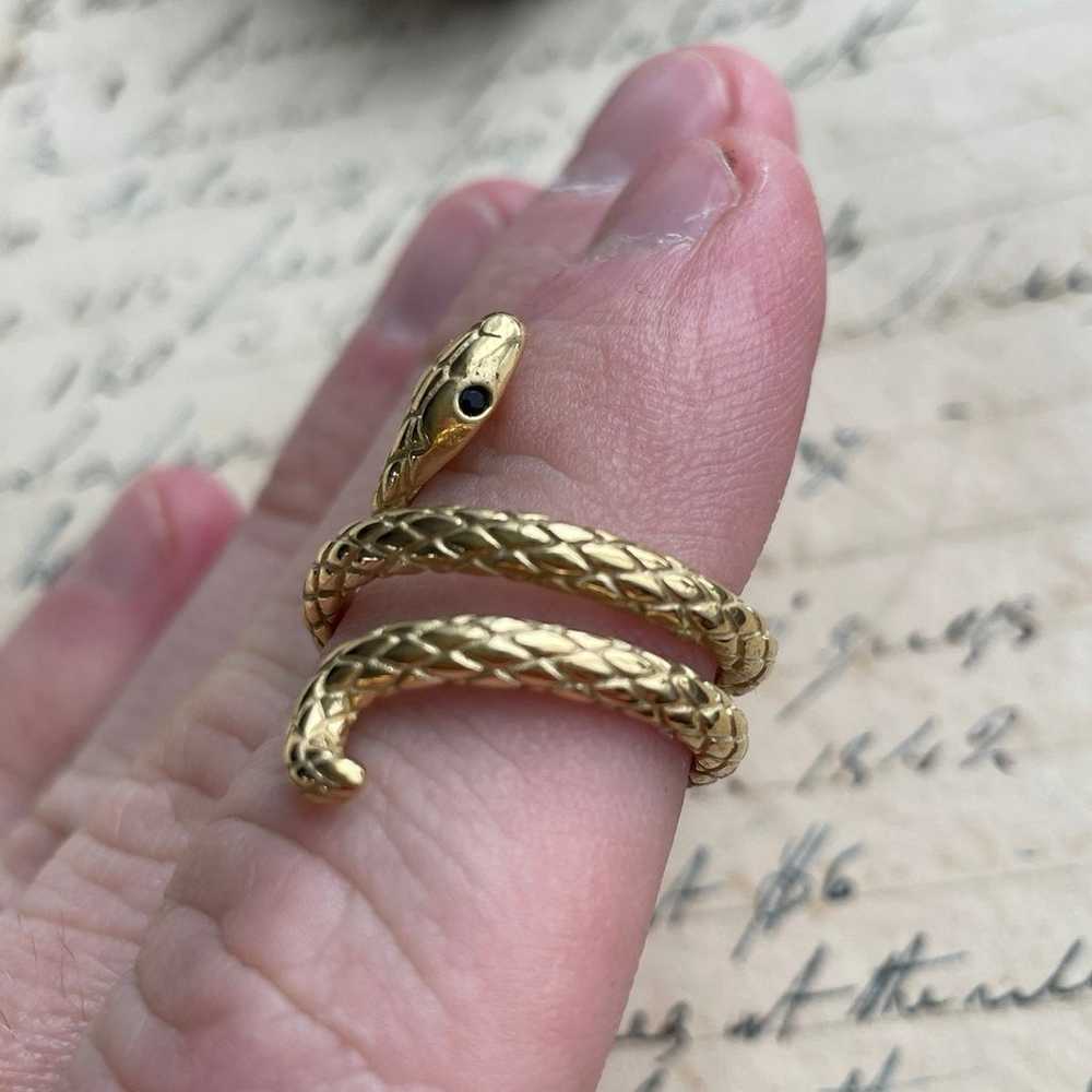 Vintage Styled Snake Ring - image 3