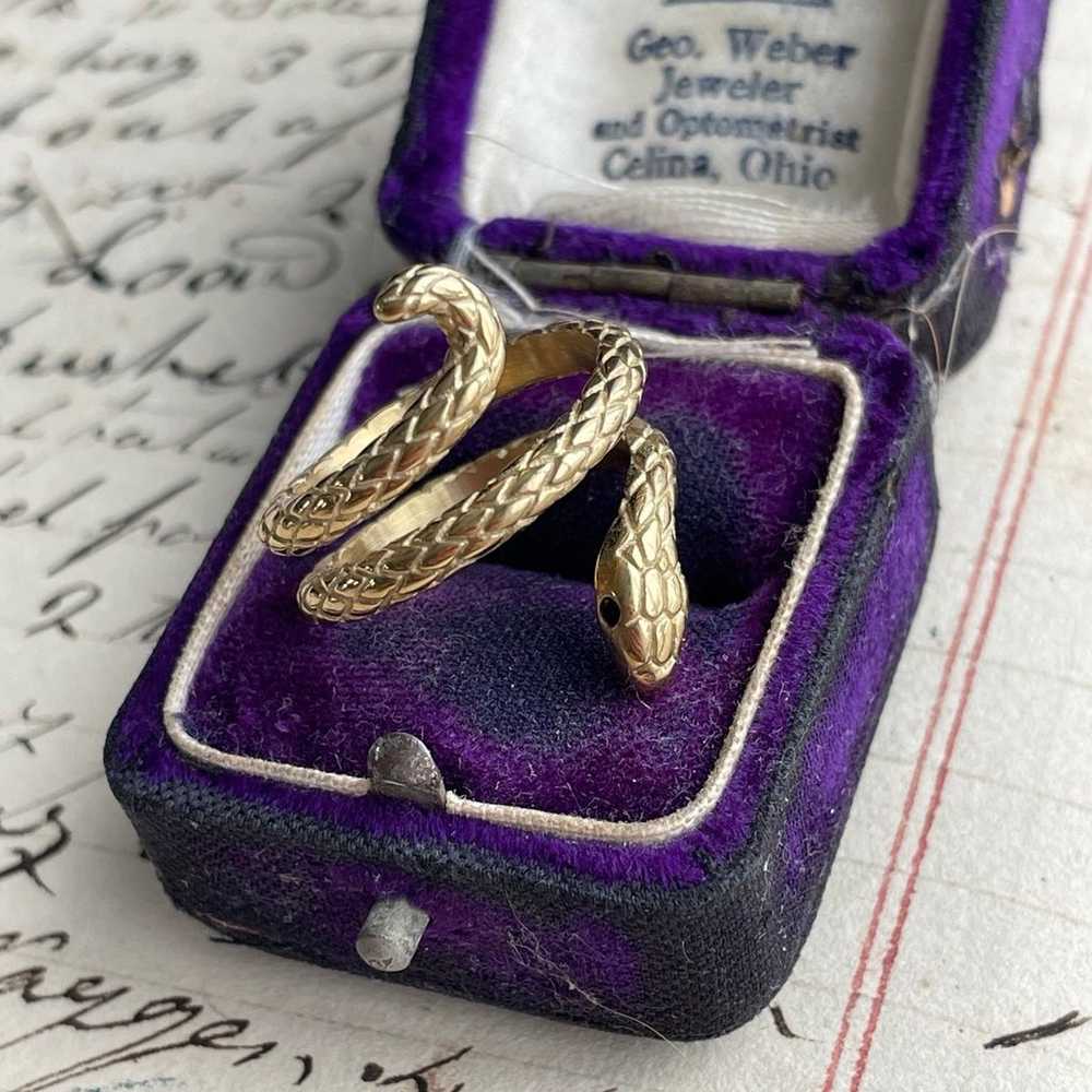 Vintage Styled Snake Ring - image 7