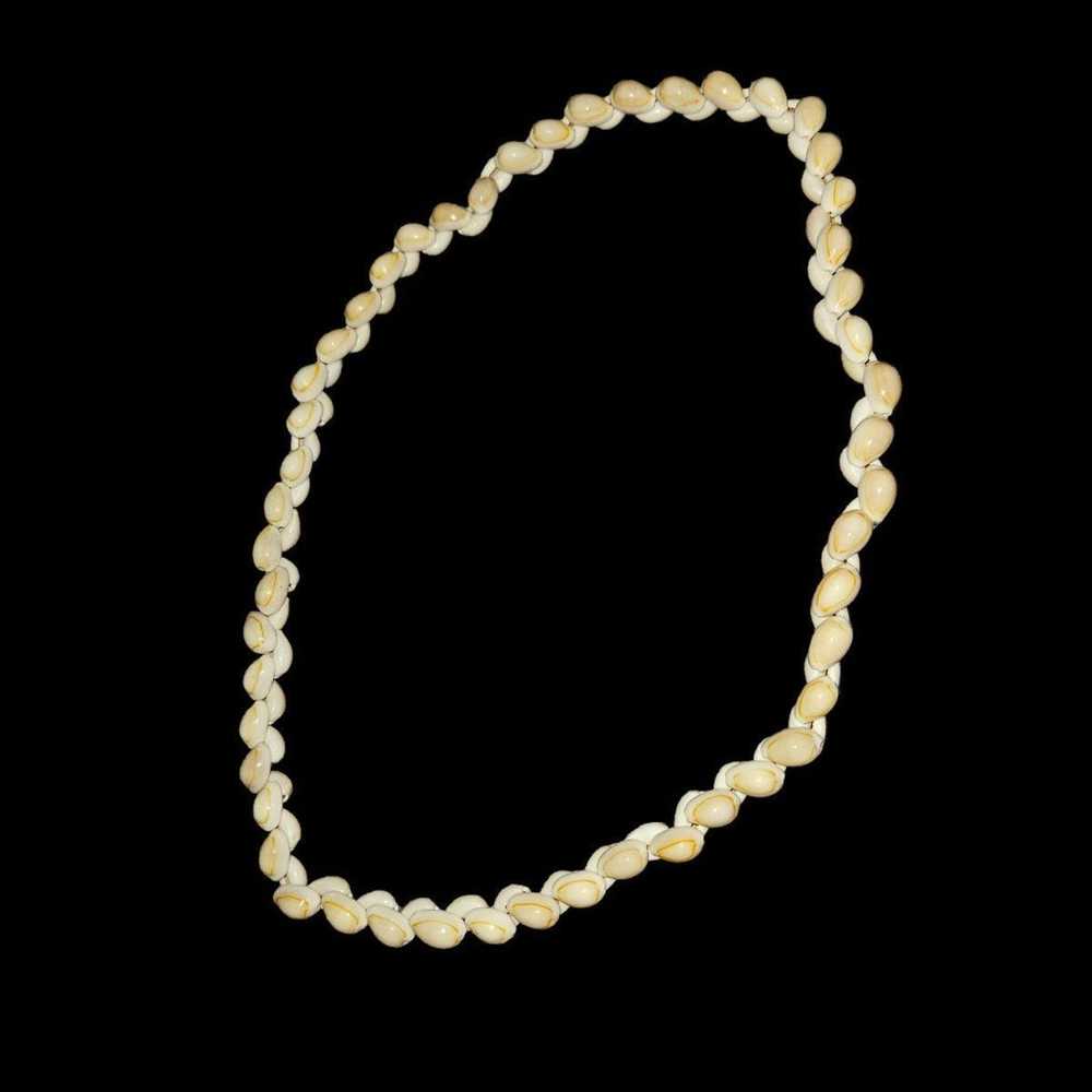 Vintage Cowrie Shell Strand Necklace - image 2