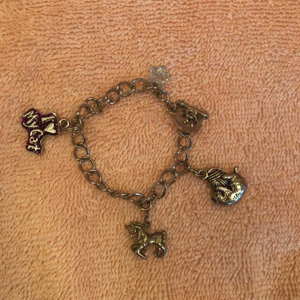 Vintage I Love My Cat Charm Bracelet with Charms - image 3