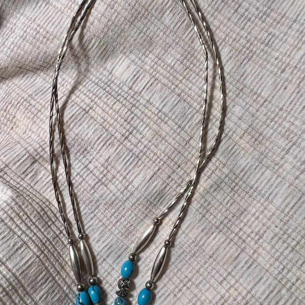 Vintage Kingman Turquoise Beaded Necklace - image 3