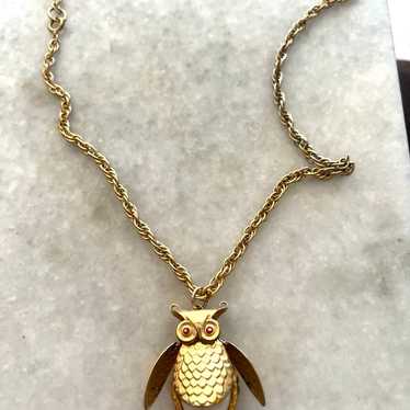 Carlyle VTGE OWL Gold Tone Necklace