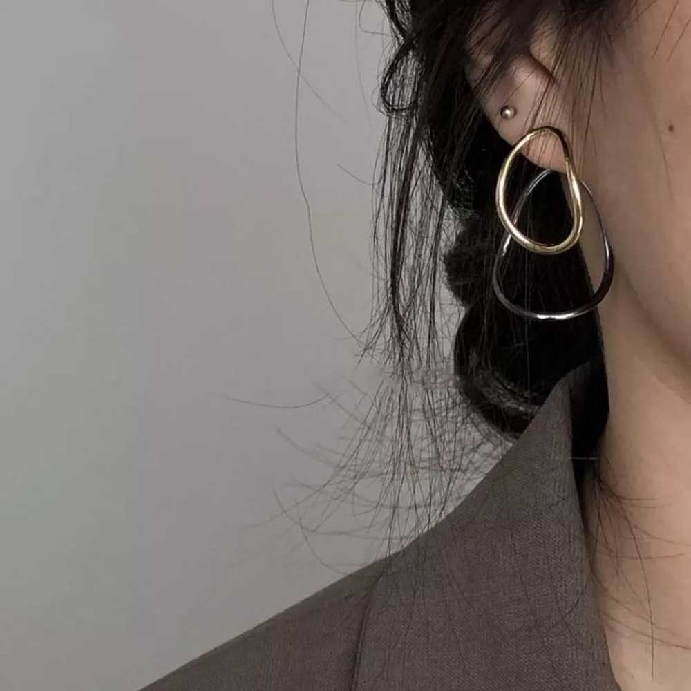 S925 Creative Irregular Geometric earrings - image 2