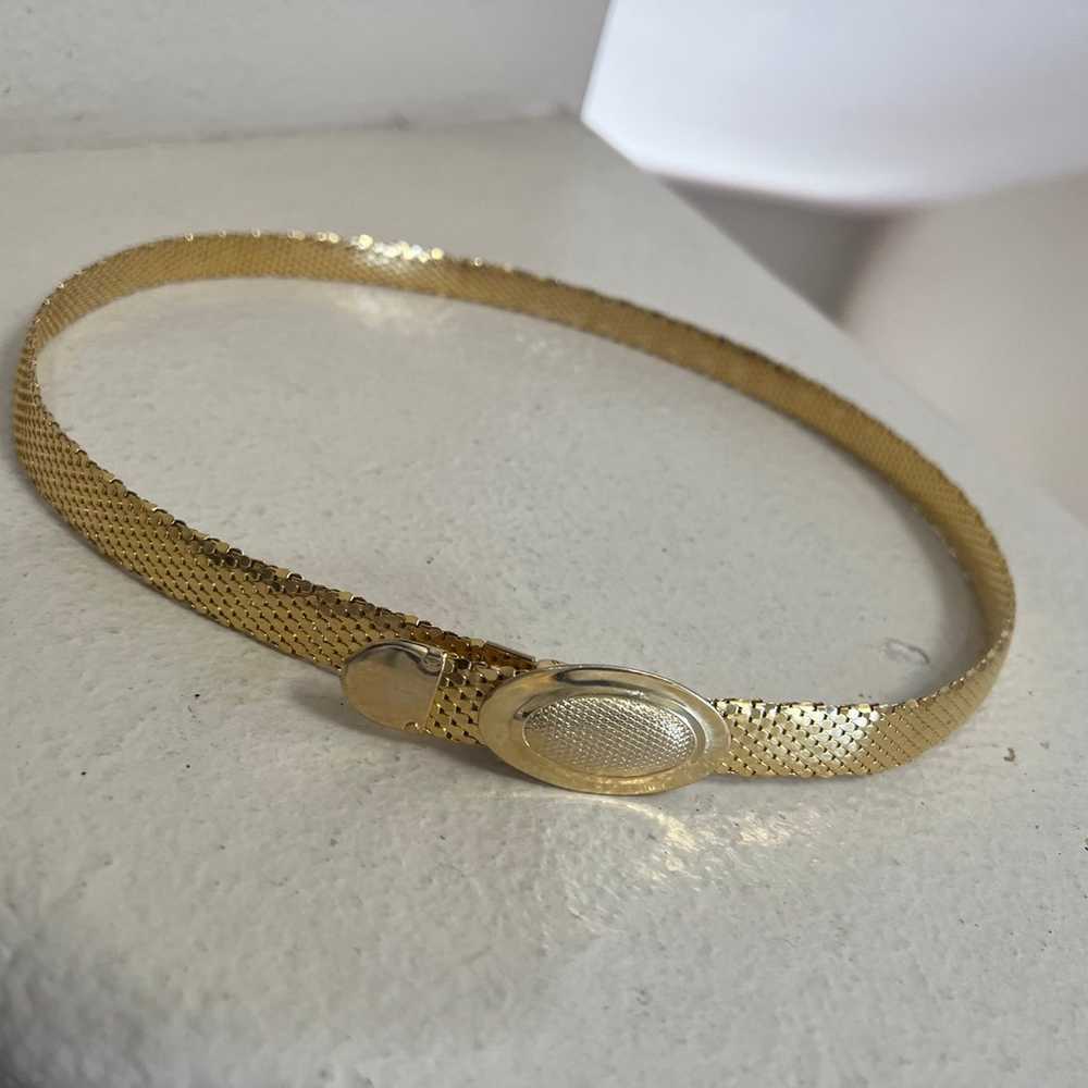 Vintage 1980s Retro Slim Metal Gold Tone Women’s … - image 6