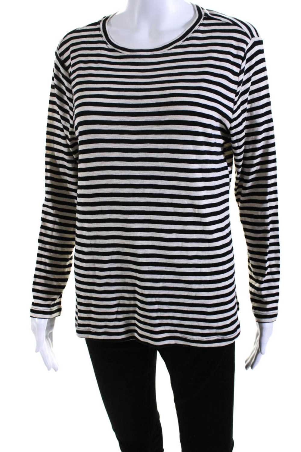 Nic + Zoe Womens Long Sleeve Scoop Neck Striped S… - image 2