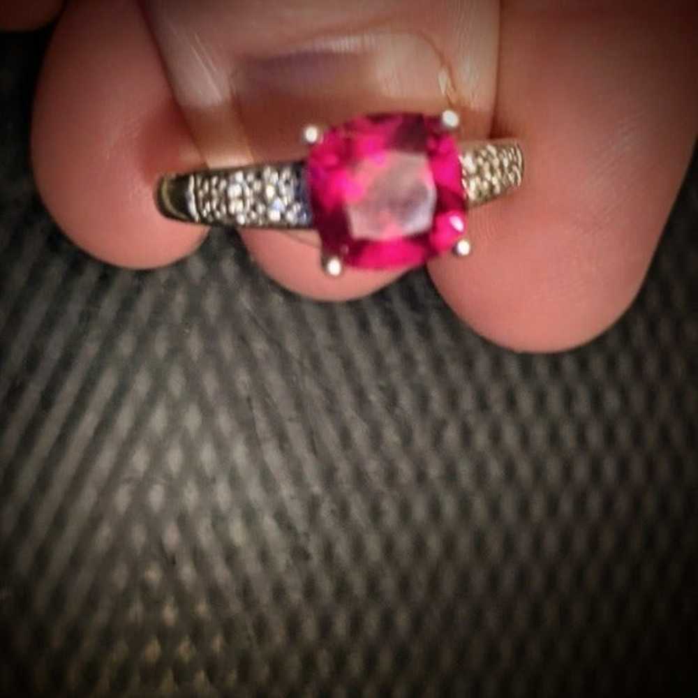 VTG Authentic Ruby/SS Ring - image 1