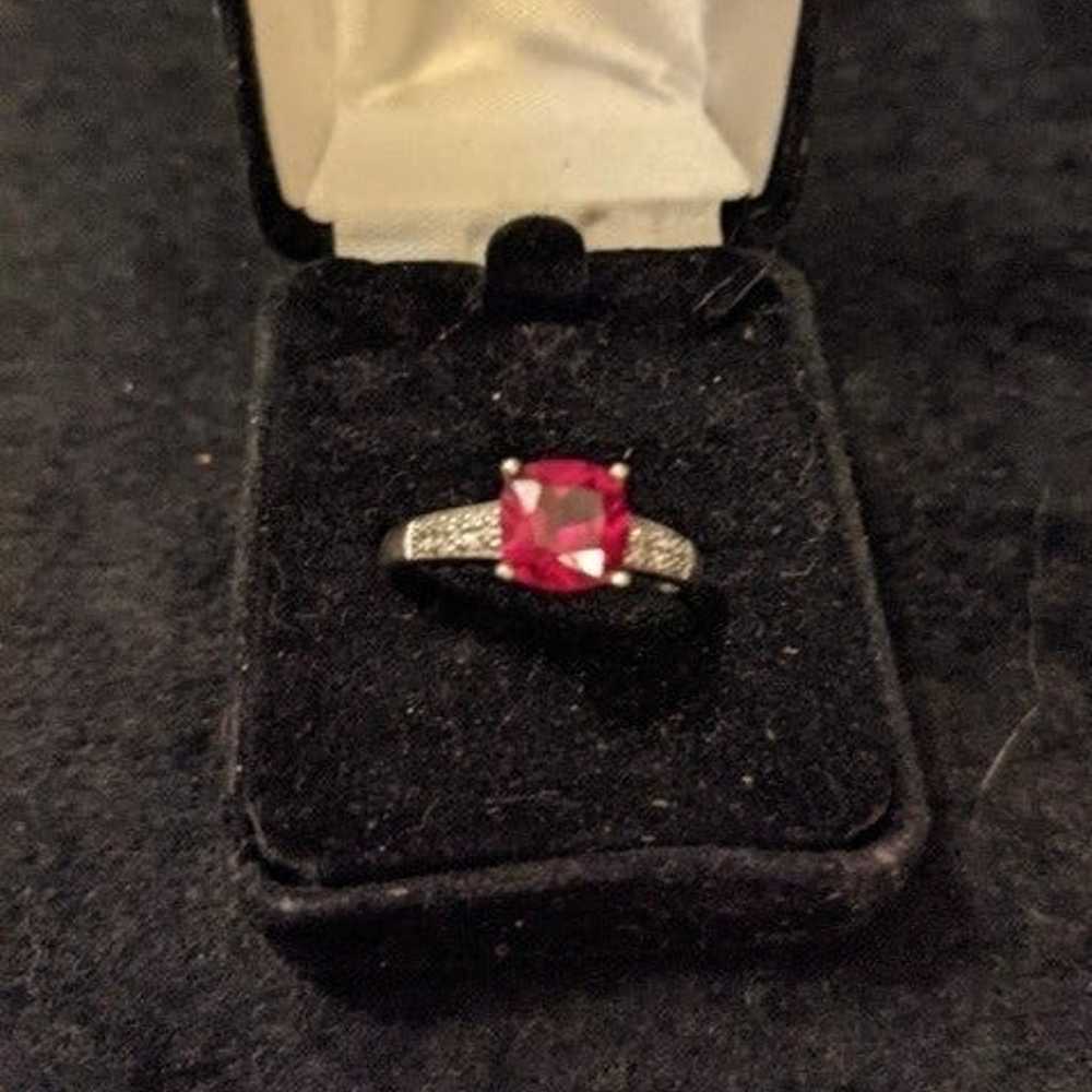 VTG Authentic Ruby/SS Ring - image 2