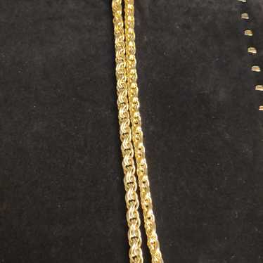 Vintage Thick Gold Tone Rope Necklace