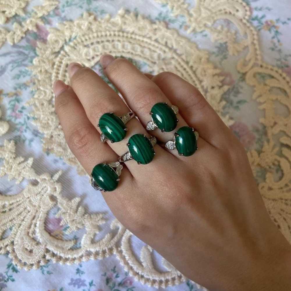 malachite stone rings bundle wholesale - image 1