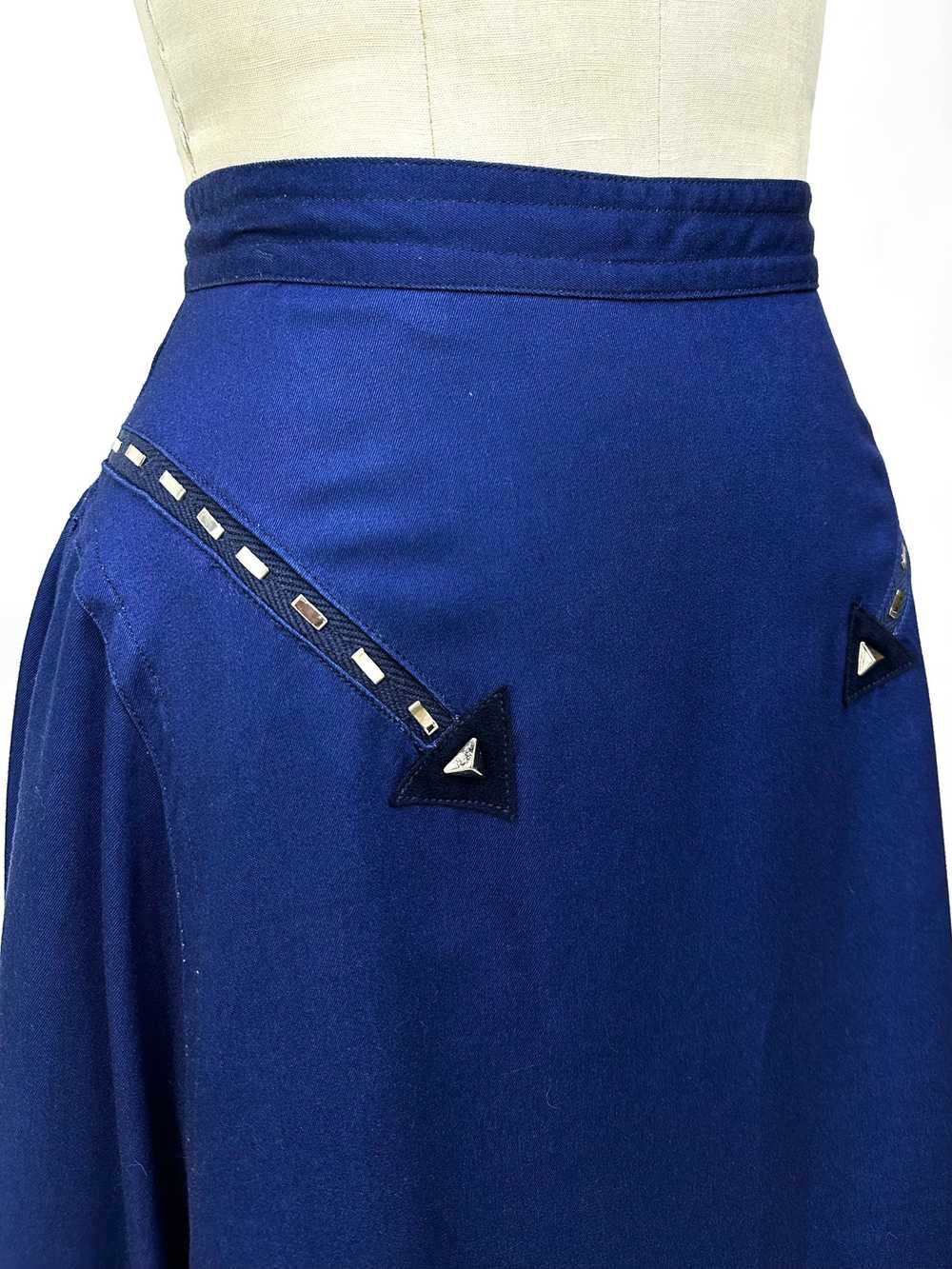 1980s Kansai O² Arrow Embellished Skirt Set - image 8