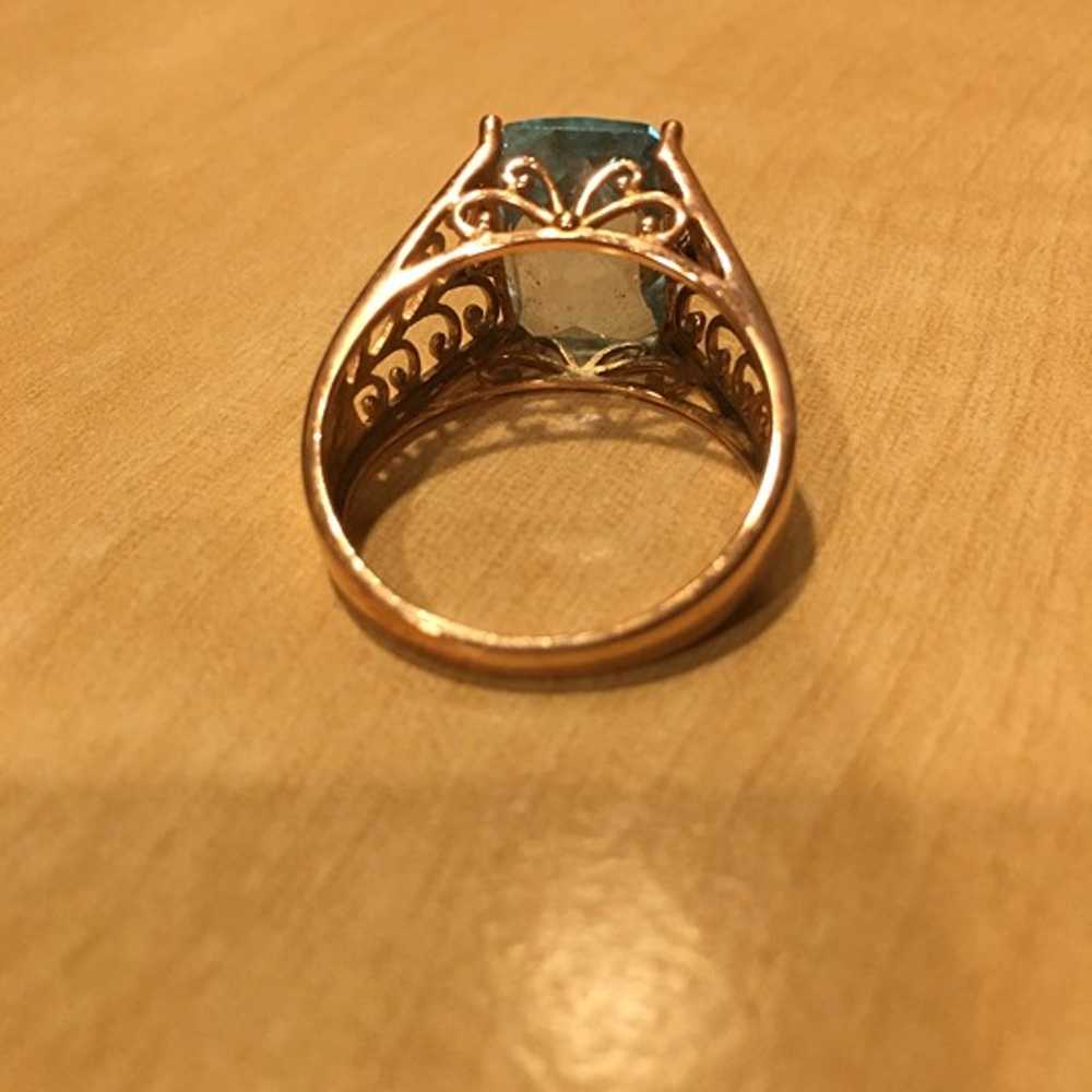 Stauer Blue Turquoise Ring Size 10 - image 2