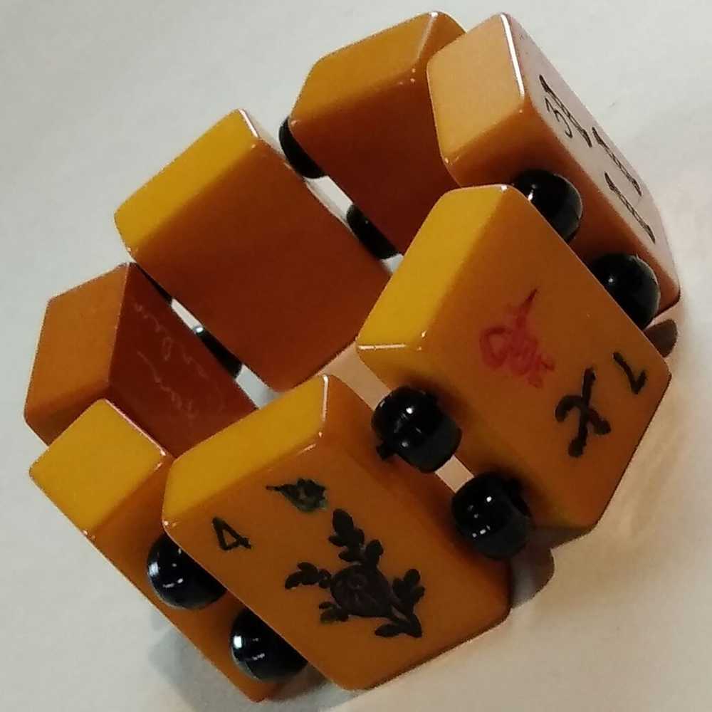 vintage bakelite mah jong bracelet - image 1