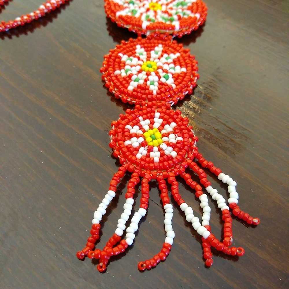 Vintage Native American Beaded Necklace - image 2