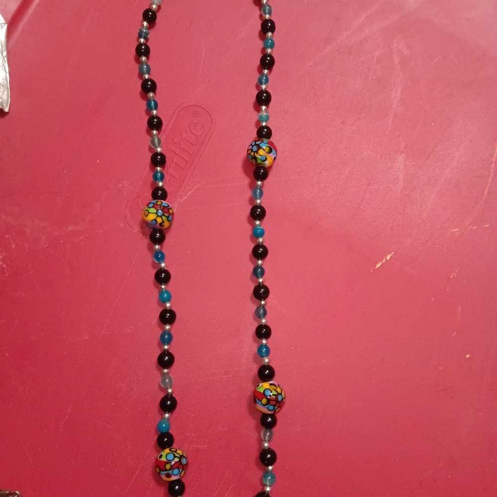 vintage Murano glass beaded necklace - image 2