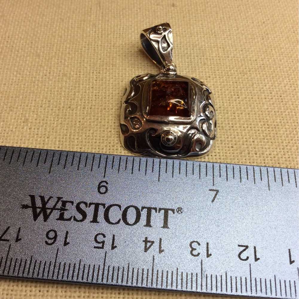 Silpada Vintage Amber Pendant S0908 - image 10