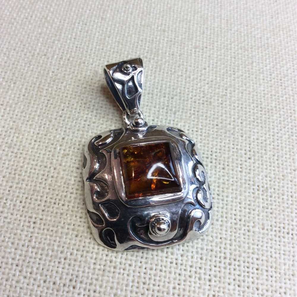 Silpada Vintage Amber Pendant S0908 - image 1