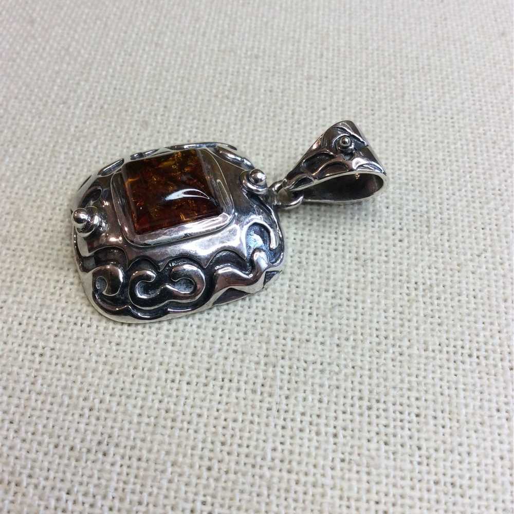 Silpada Vintage Amber Pendant S0908 - image 2