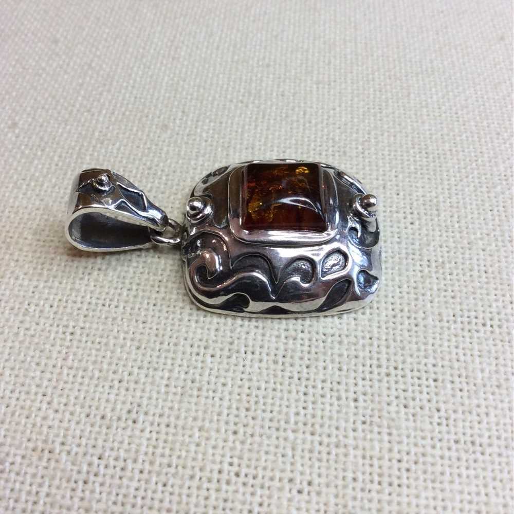 Silpada Vintage Amber Pendant S0908 - image 5