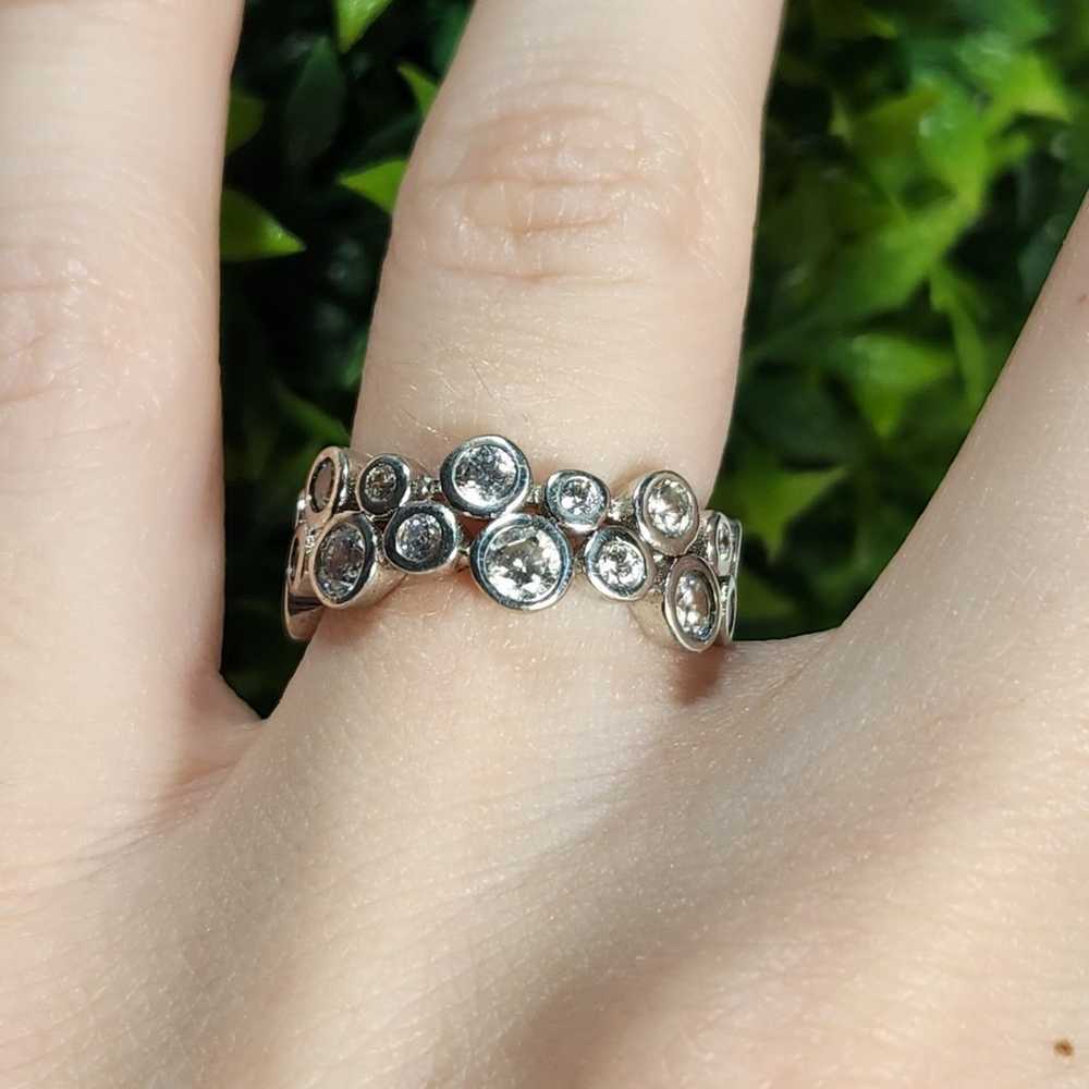 925 Sterling Silver CZ Eternity Ring - image 2