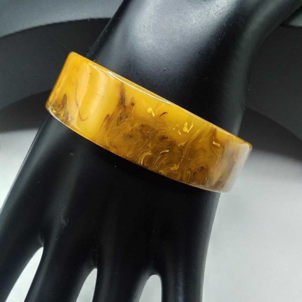 Bakelite Marbled butterscotch  Bracelet - image 1