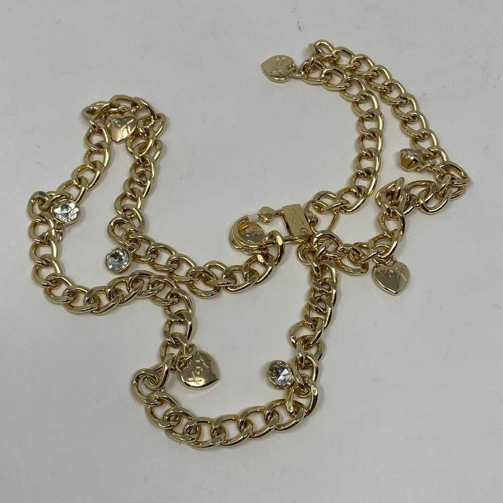 Vintage Betsey Johnson 39” Gold Tone Chain /faux … - image 11