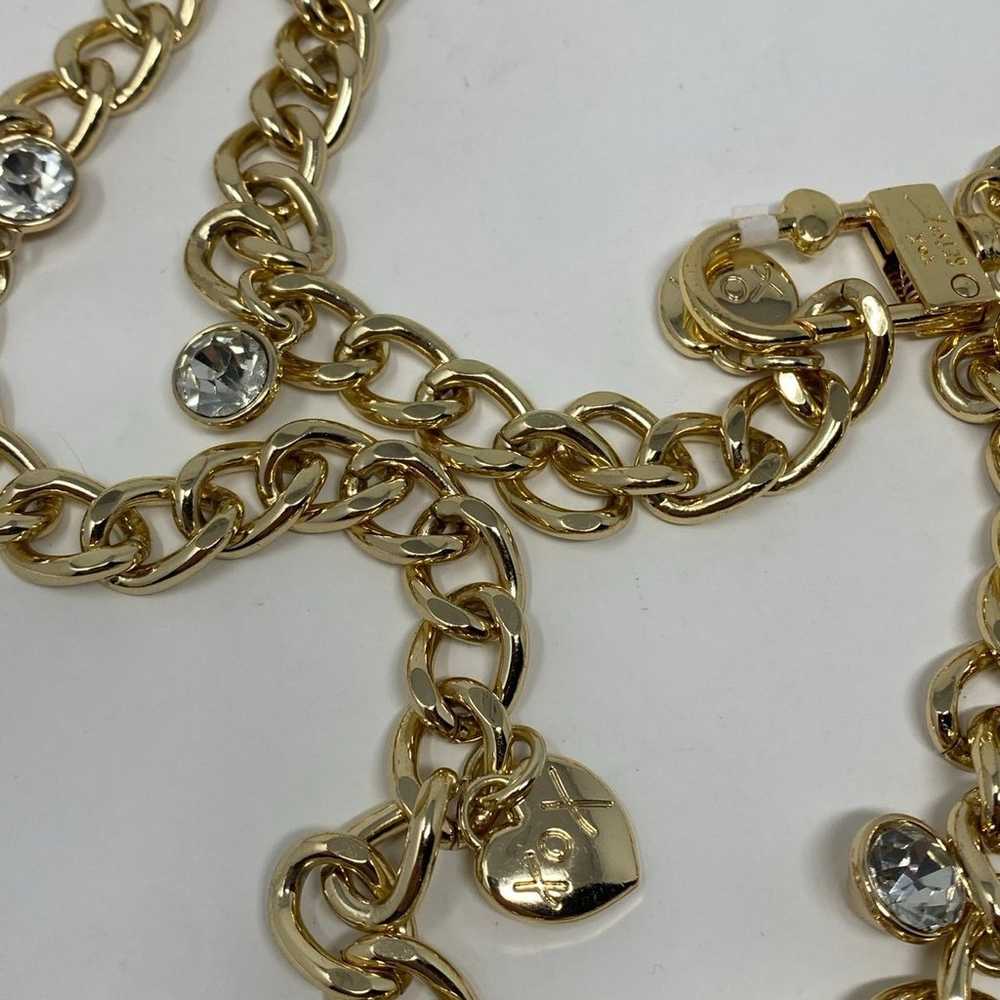 Vintage Betsey Johnson 39” Gold Tone Chain /faux … - image 12