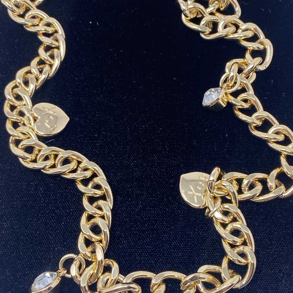 Vintage Betsey Johnson 39” Gold Tone Chain /faux … - image 1