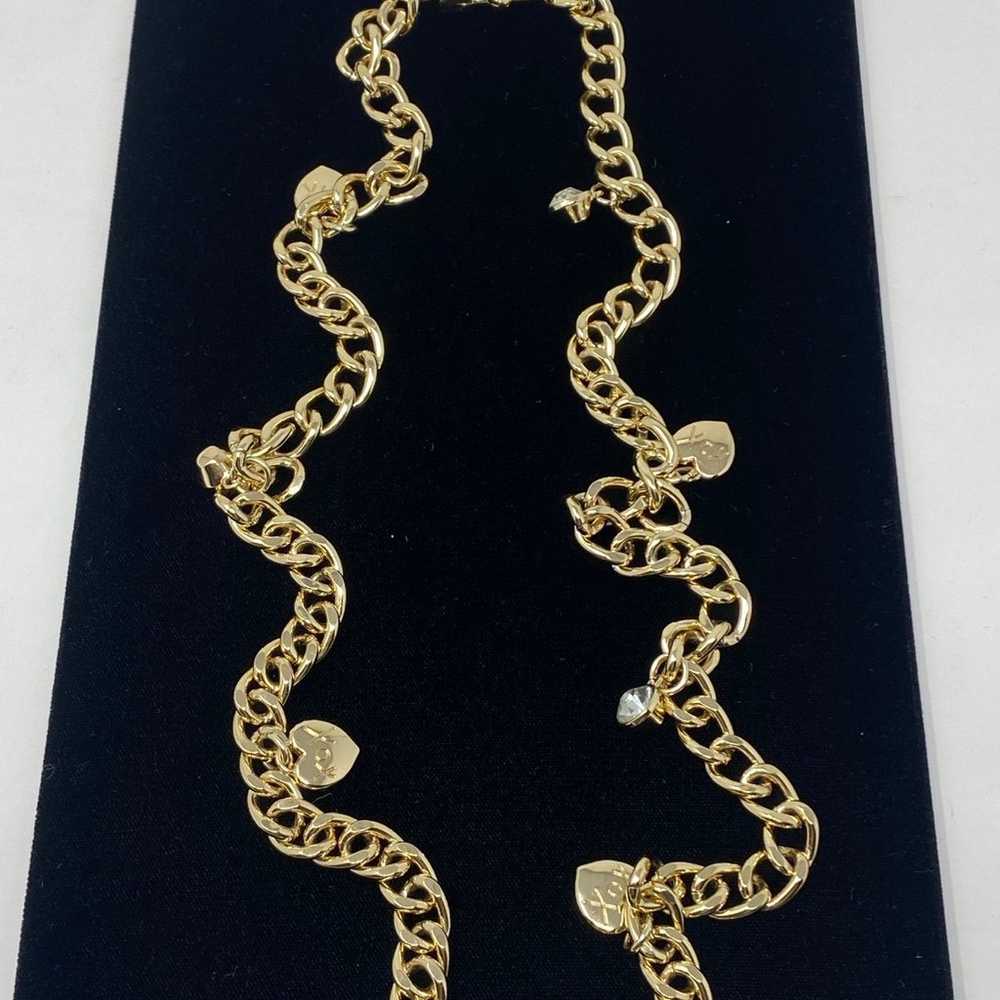 Vintage Betsey Johnson 39” Gold Tone Chain /faux … - image 2