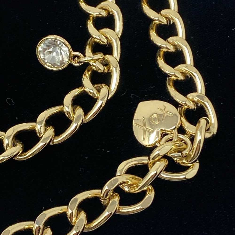 Vintage Betsey Johnson 39” Gold Tone Chain /faux … - image 3