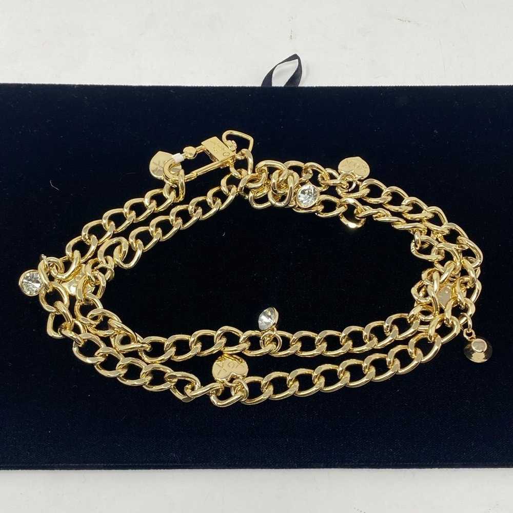 Vintage Betsey Johnson 39” Gold Tone Chain /faux … - image 7