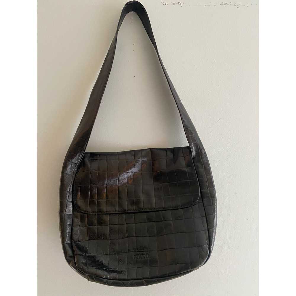 Franchi Embossed Black Handbag - image 1