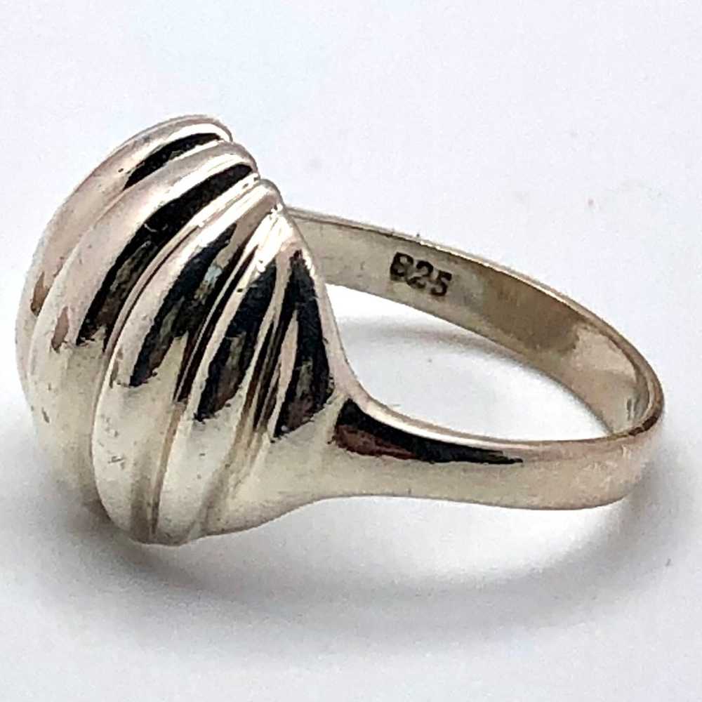 Vintage EDCO Sterling Silver Modernist Ring - image 2