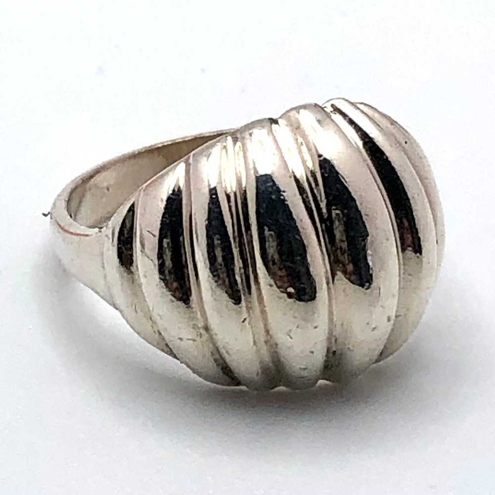 Vintage EDCO Sterling Silver Modernist Ring - image 3