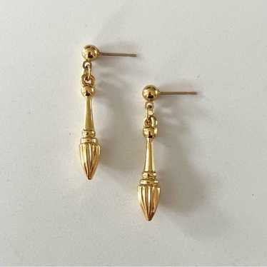 Vintage Etruscan Style Gold Plated Earrings