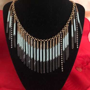 Vintage Juicy Couture Fringe Bib Necklace