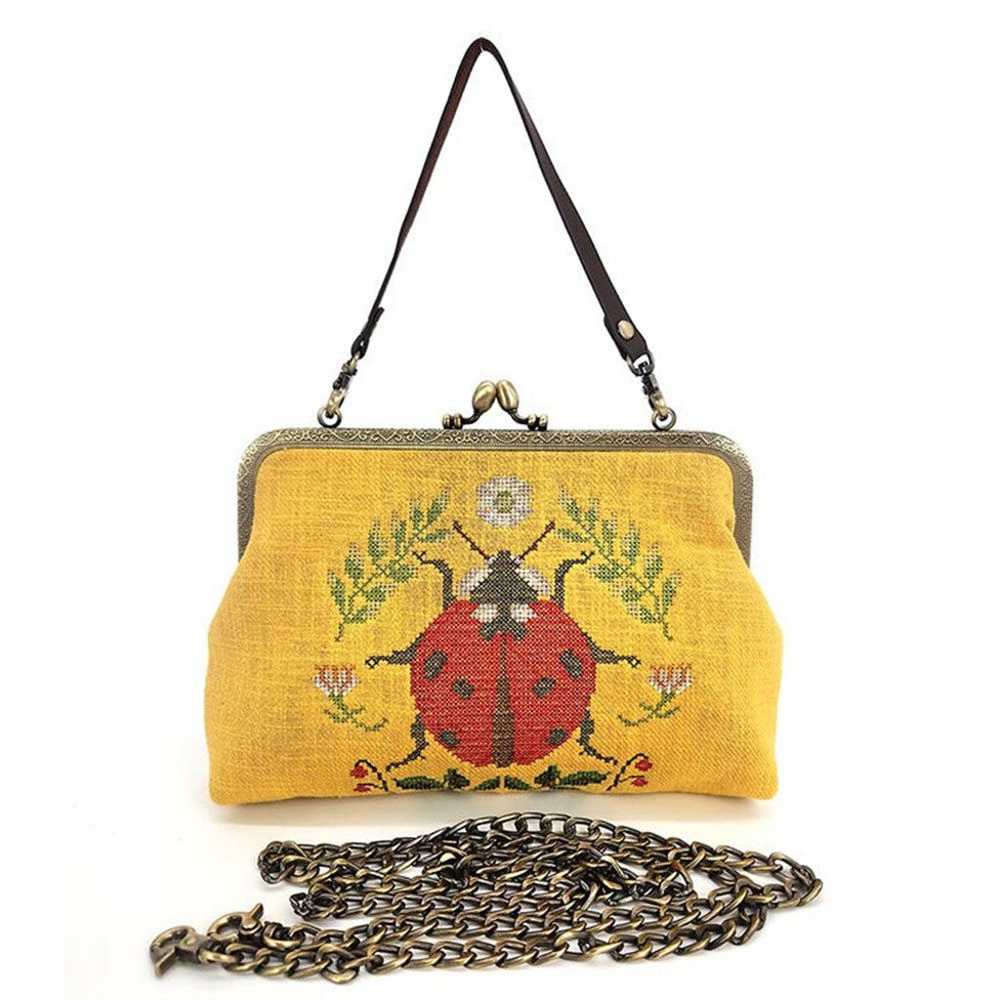 Ladybug Vintage-Inspired Kisslock Handbag - image 1