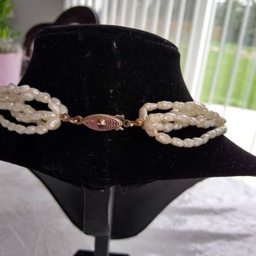 Multi Stranded Freshwater Pearl Necklace - image 2