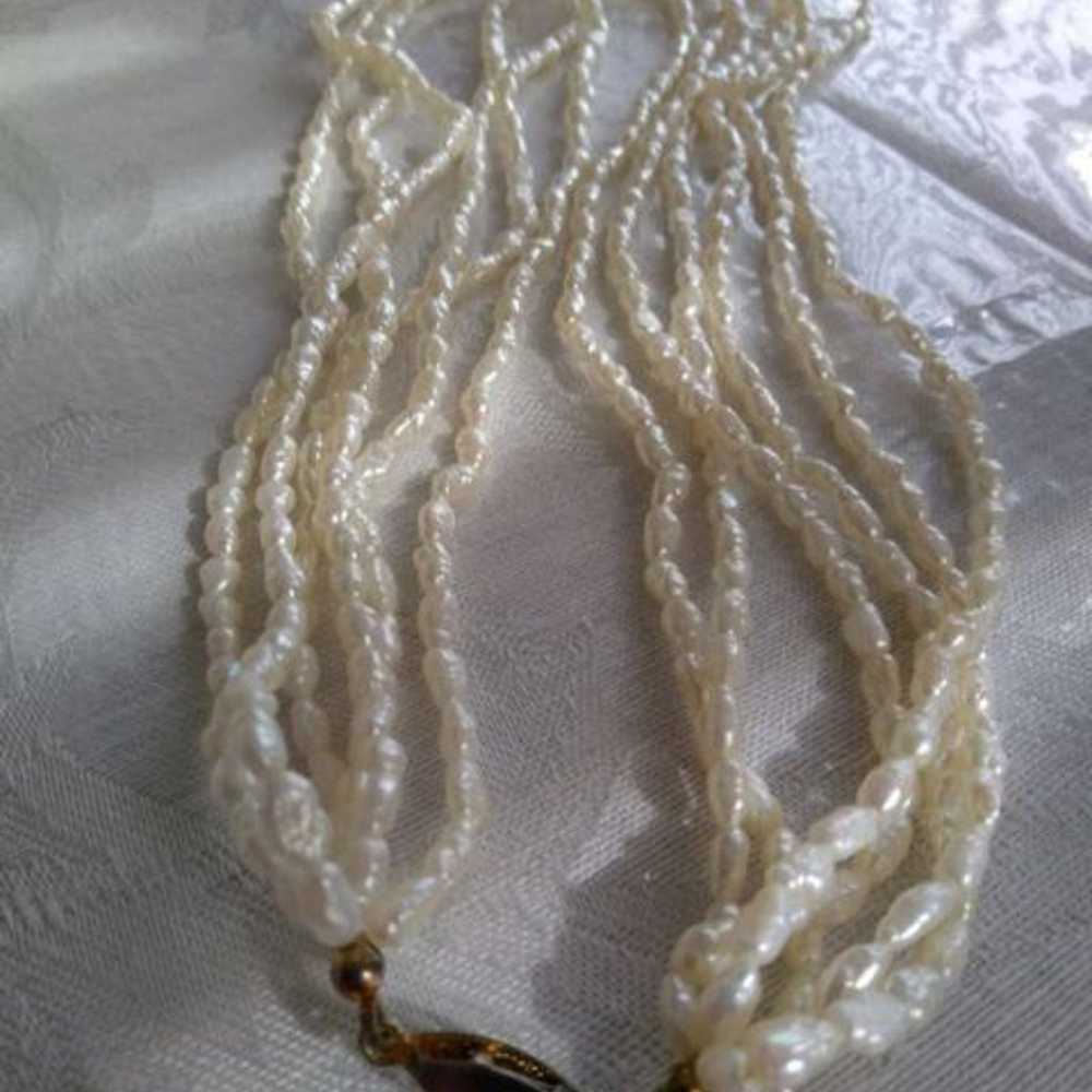 Multi Stranded Freshwater Pearl Necklace - image 4