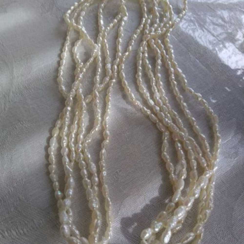 Multi Stranded Freshwater Pearl Necklace - image 5