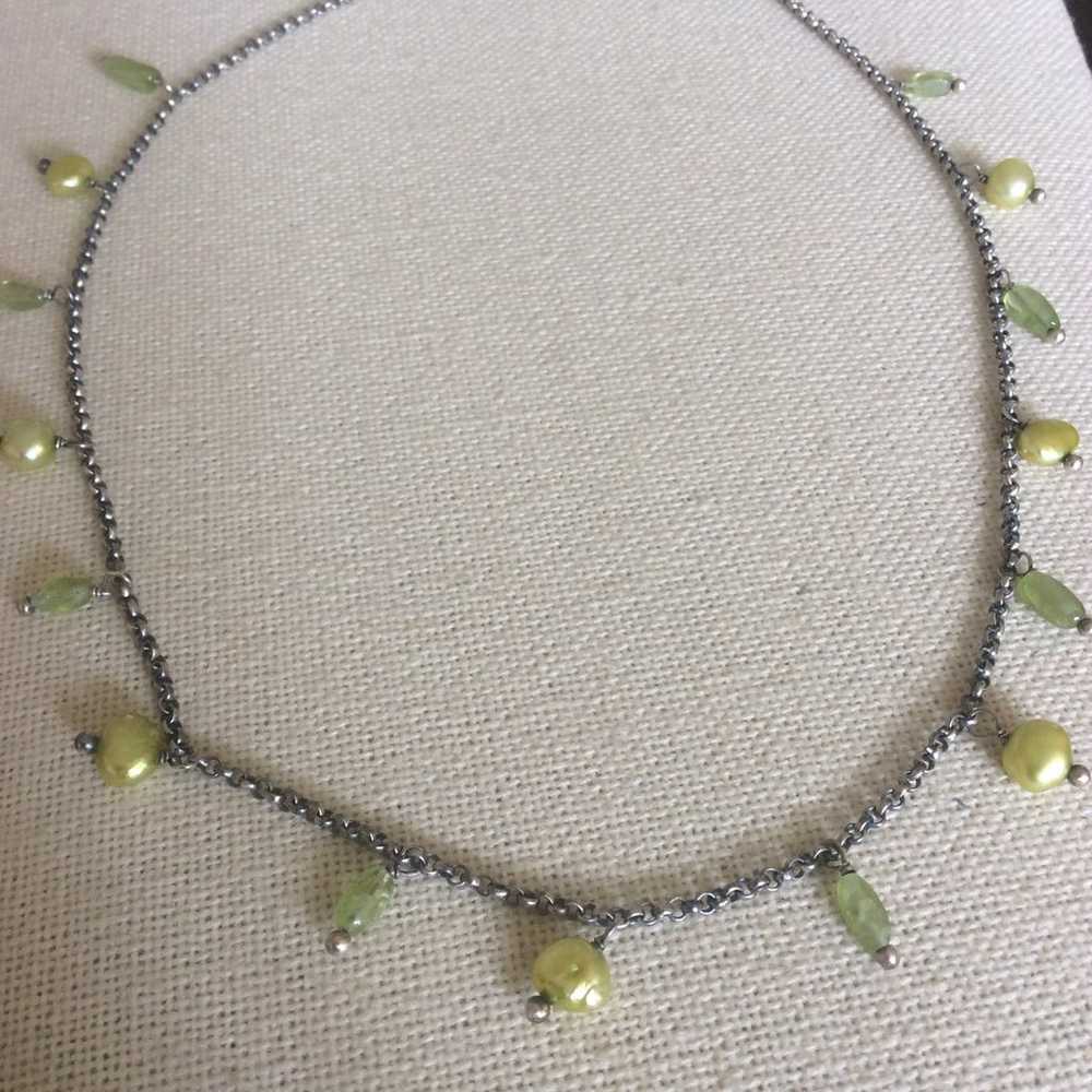 Silpada Vintage Green Pearl Necklace - image 1