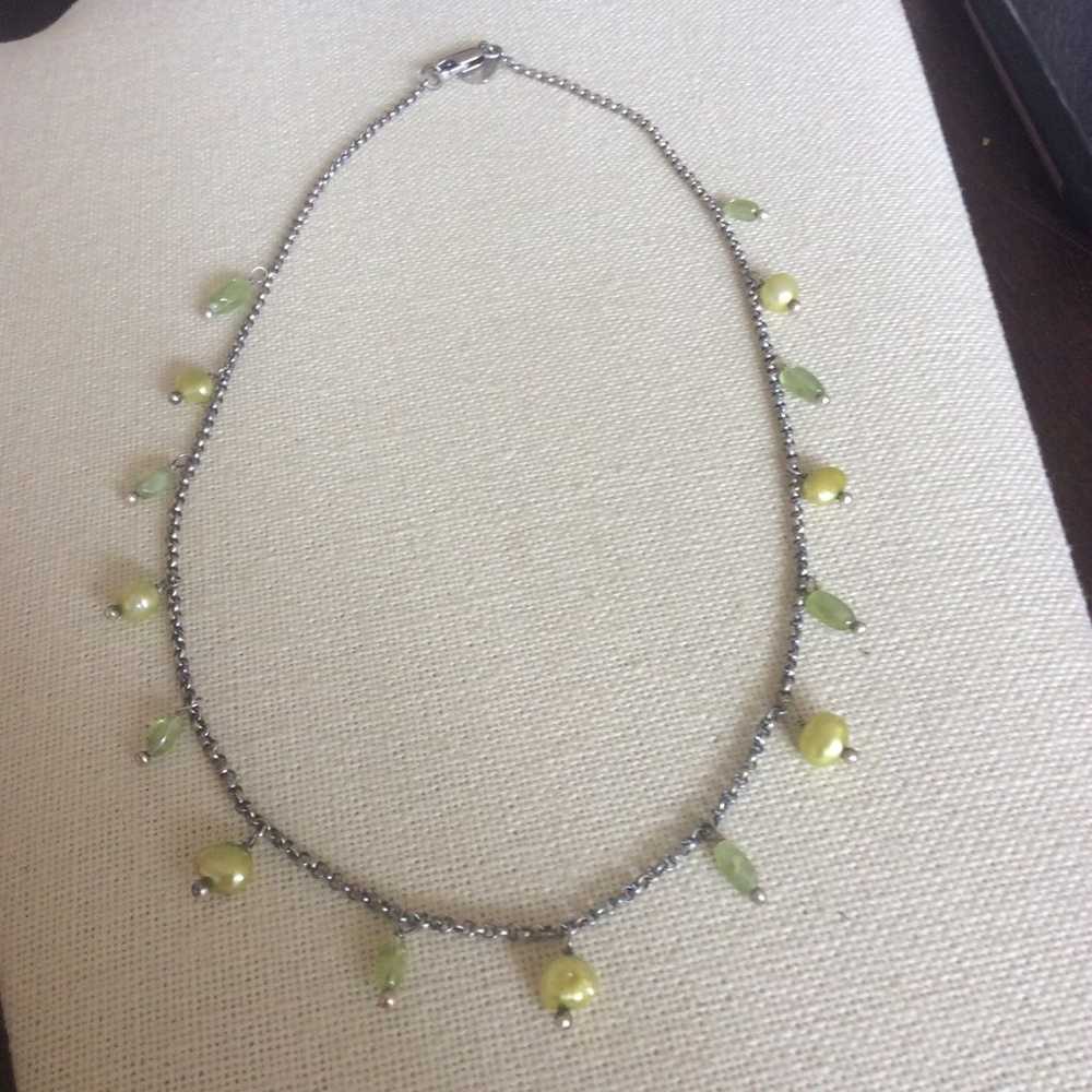 Silpada Vintage Green Pearl Necklace - image 2