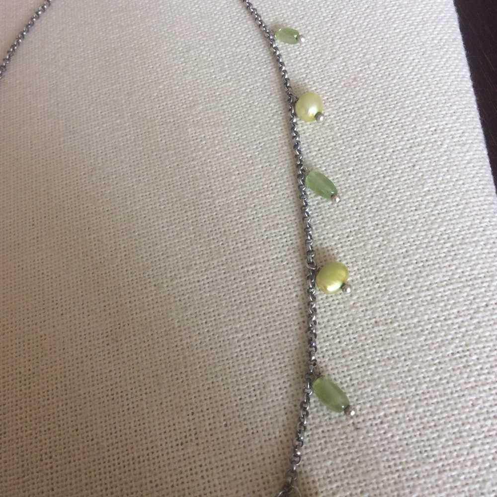 Silpada Vintage Green Pearl Necklace - image 5