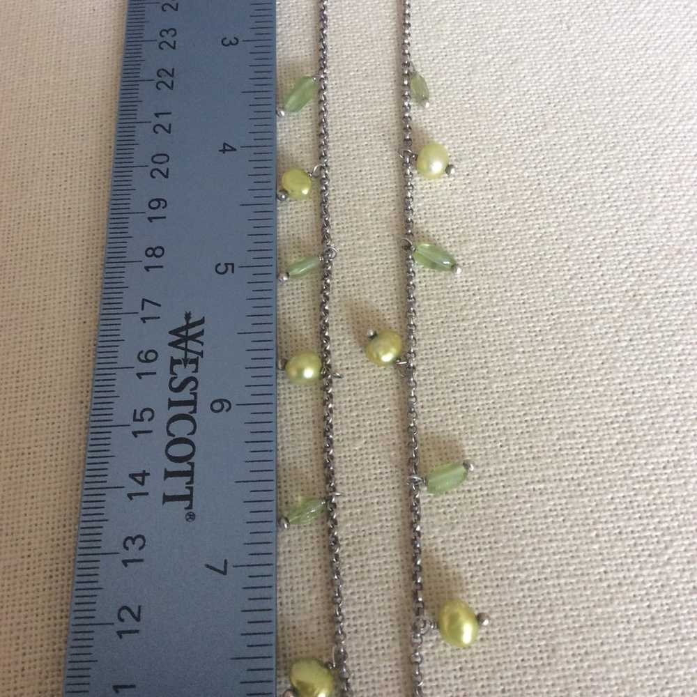 Silpada Vintage Green Pearl Necklace - image 7