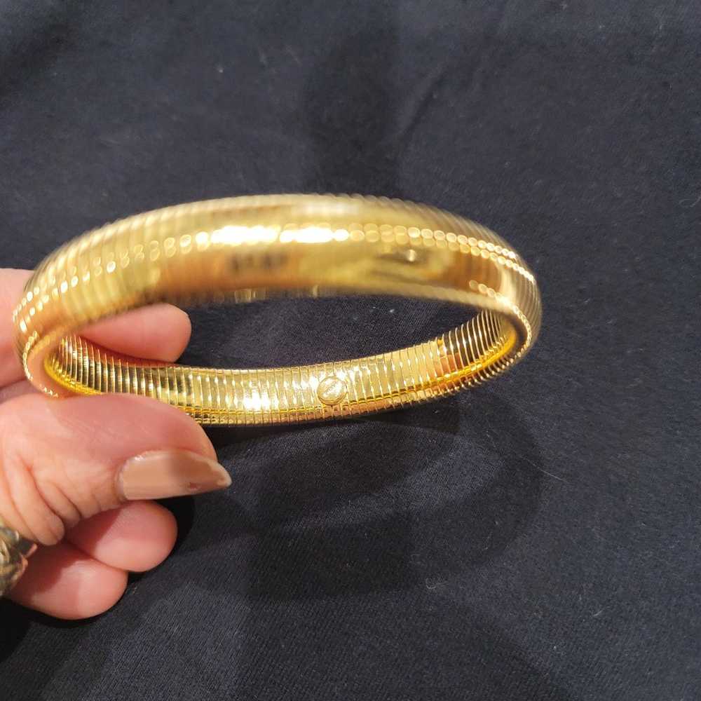 Gold Bracelet Cuban Link 9in - image 4