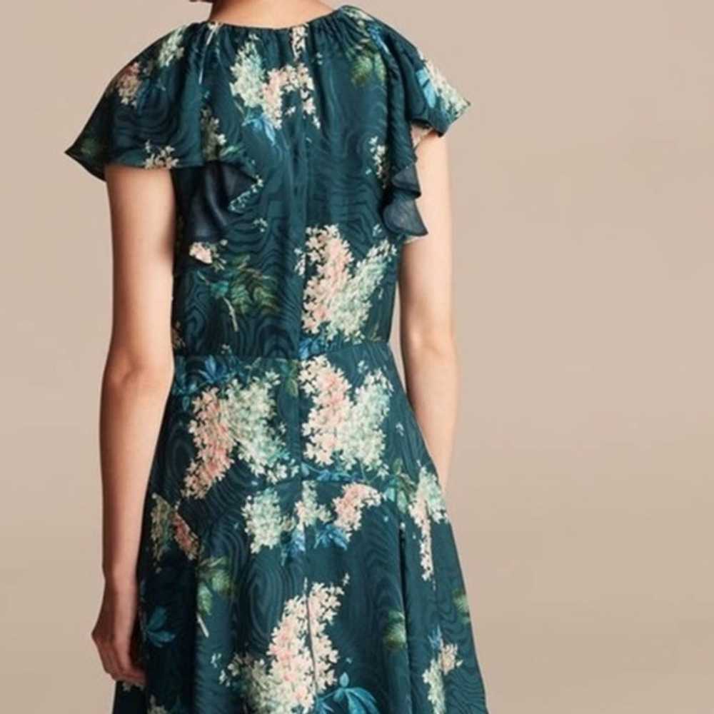 REBECCA TAYLOR TEAL HYDRANGEA SILK DRESS 6 - image 3