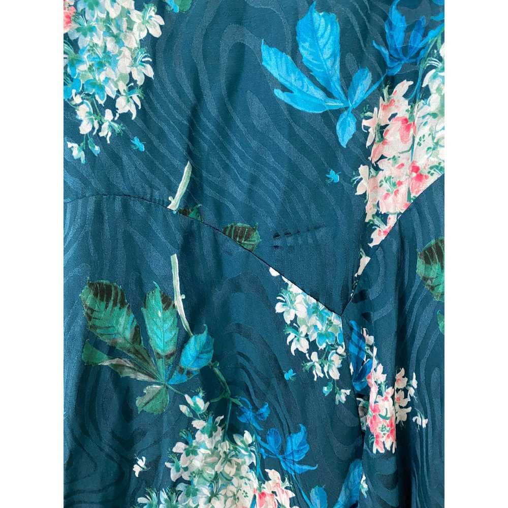 REBECCA TAYLOR TEAL HYDRANGEA SILK DRESS 6 - image 6